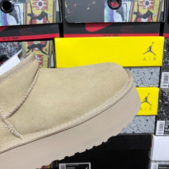 UGG Platform Ankle Womens Boots in Light Beige - Picture 4 of 9